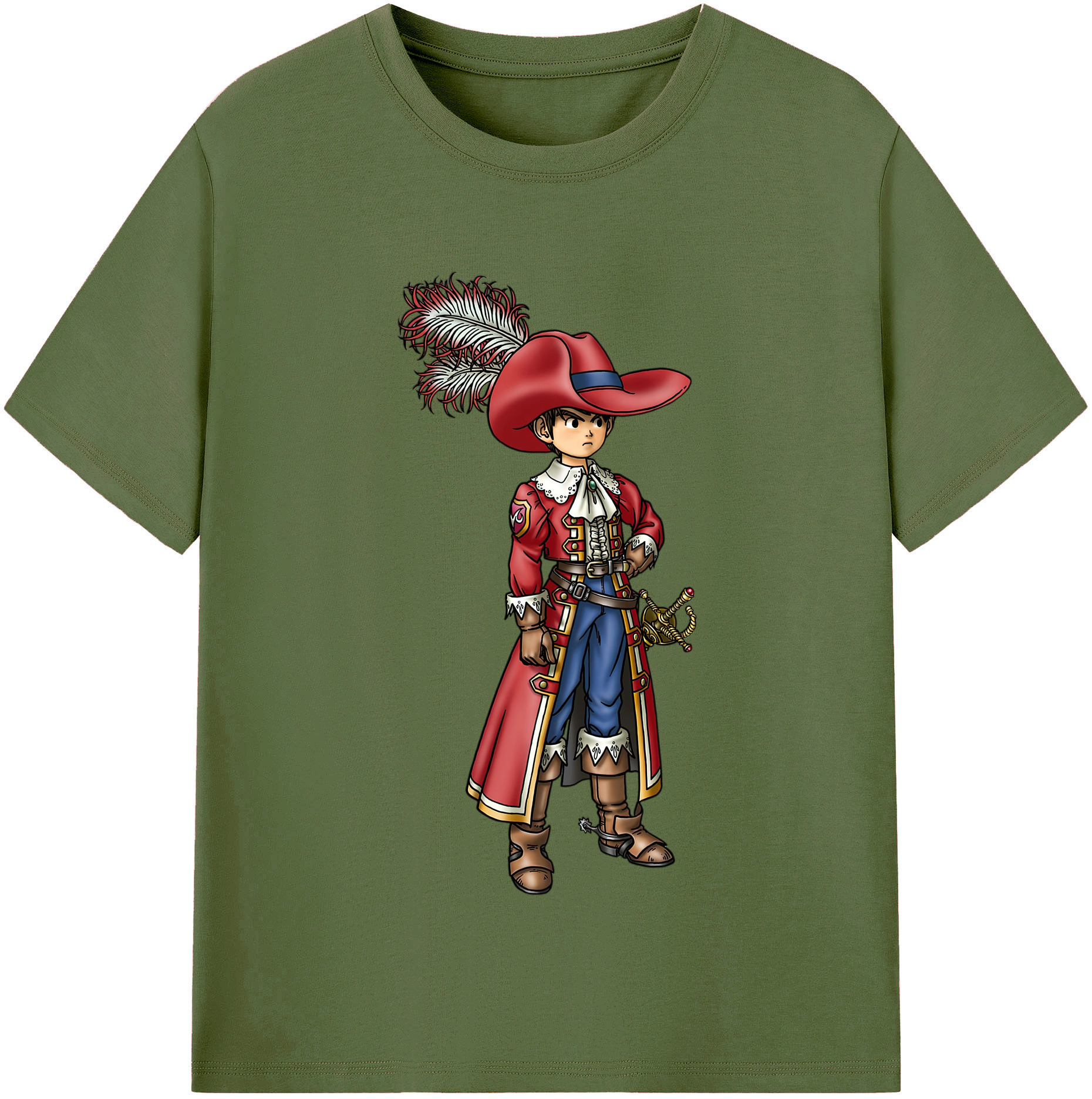 （画像用） ドラゴンクエスト Doragon Kuesuto Dragon Quest 綿100％半袖Tシャツ（フロントプリント）
